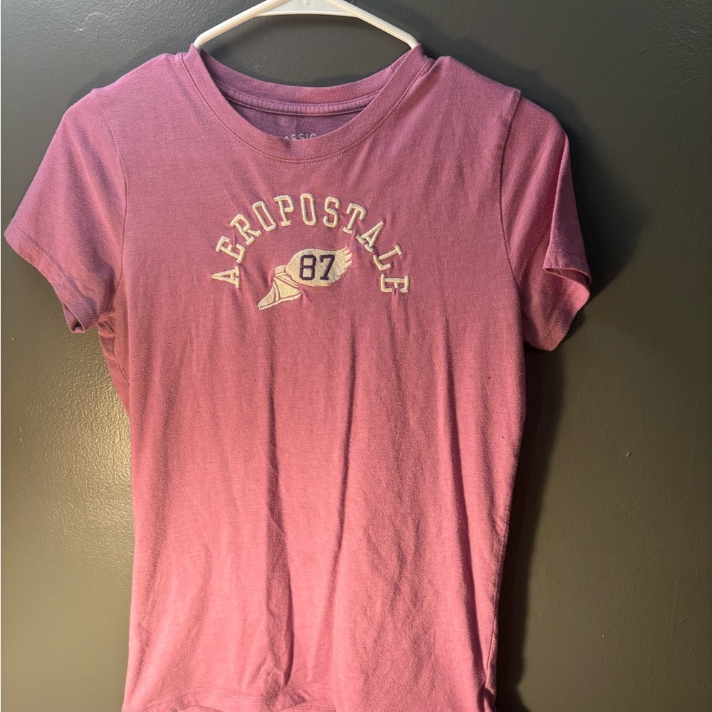Aeropostale Classic Crew Pink Tee